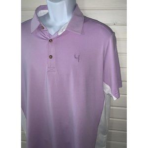 NWT Short Par 4 Mens Sz LARGE Soft Violet Whitfield Performance Polo Shirt